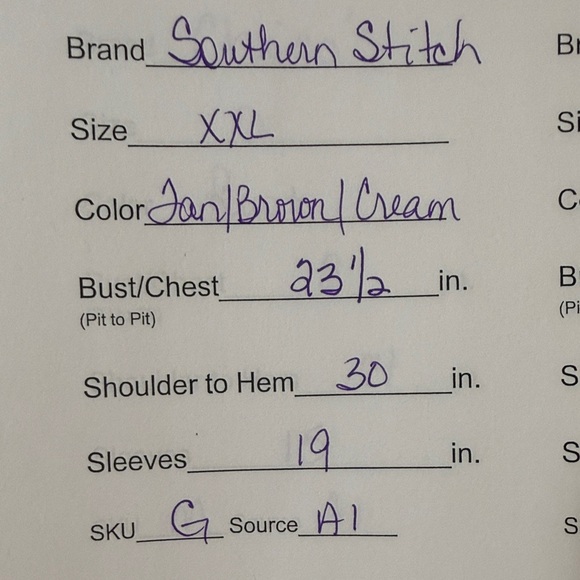 Southern Stitch Leopard Sweater XXL Tan Brown Cream Striped Hem Cozy - Picture 9 of 9